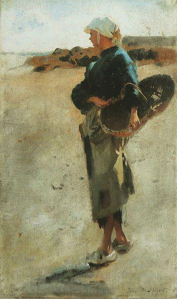 John Singer Sargent Breton Girl with a Basket